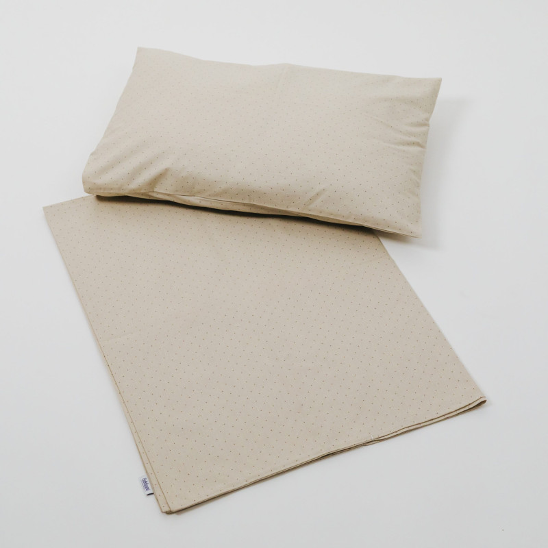Lenjerie de pat din bumbac - Crem