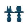 Set lingură și furculiță din silicon - Ocean Blue
