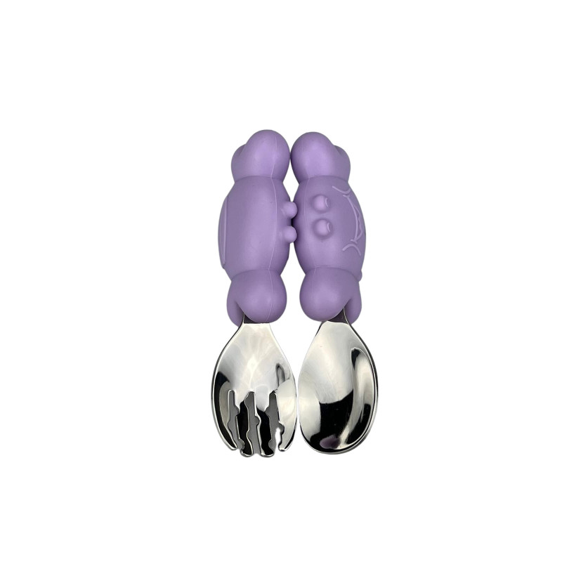 Set lingură și furculită crab - Purple