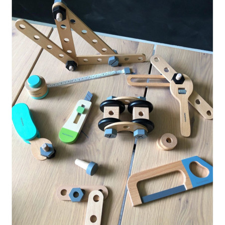 Cheie combinata (fixa + inelara) din lemn, MAMAMEMO