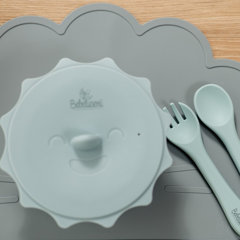 Bol din silicon cu capac - Ciel