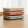 Farfurie din silicon cu capac - Crem