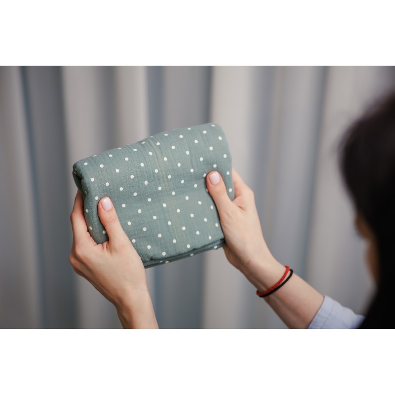 Muselina 65x65cm - Mint Cu Buline