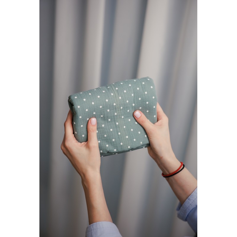 Muselina 65x65cm - Mint Cu Buline