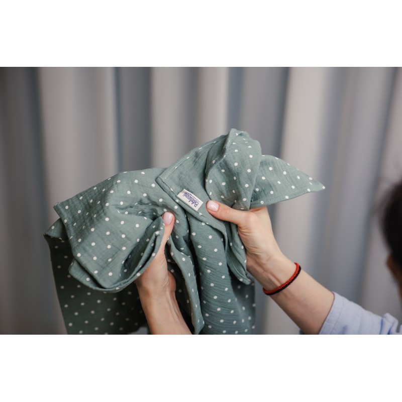 Muselina 65x65cm - Mint Cu Buline