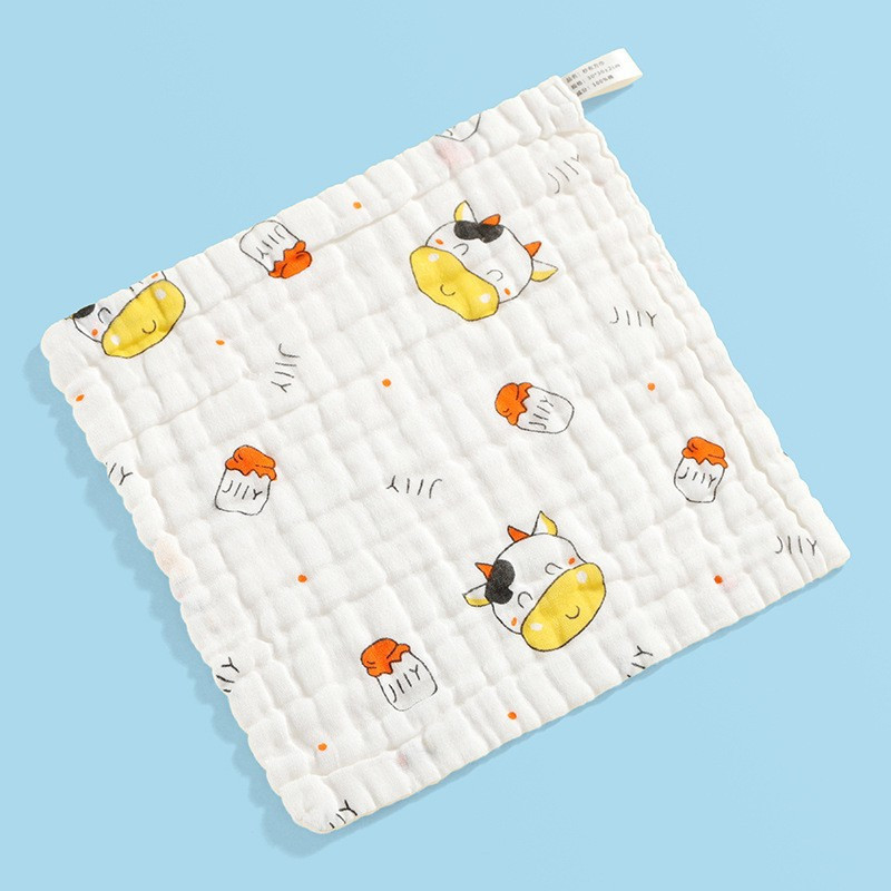 Prosop mini din bumbac, 25x25cm - Văcuțe