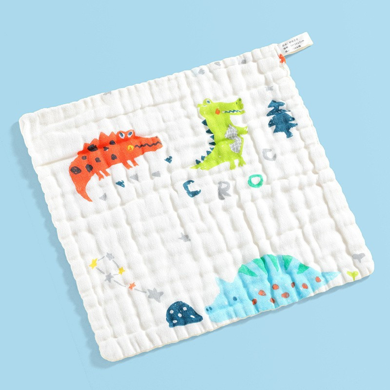 Prosop mini din bumbac, 25x25cm - Dinozauri