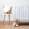 Protecții individuale pătuț bebe – set 6 bucăți Steluțe Gri | Bebelușenii Concept