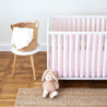 Protecții individuale pătuț bebe – set 6 bucăți Roz Pudră