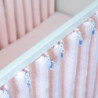 Protecții individuale pătuț bebe – set 6 bucăți Roz Pudră