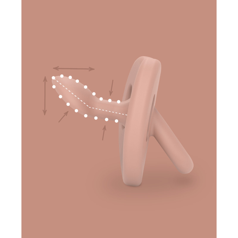 Suzetă anatomică 100% din silicon SX Pro, 0-6 luni, nude, Colour Essence, Suavinex