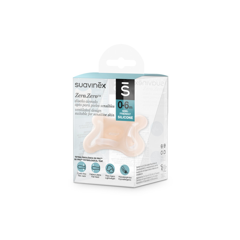 Suzetă fiziologică SX Pro, silicon medical, 0 - 6 luni, Suavinex
